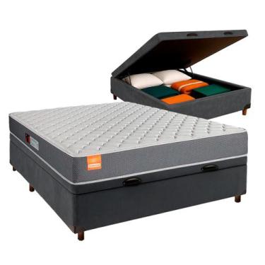 Imagem de Cama Box Bau + Colchão Casal D23 Inducol