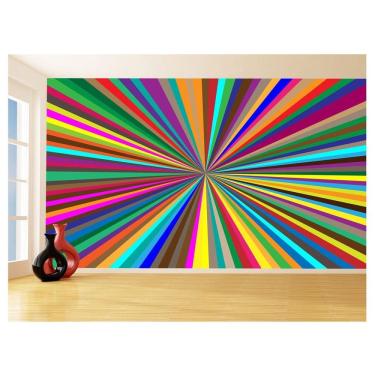 Imagem de Papel De Parede 3D Geométrico Formas Linhas Cor 3,5M Gmt110