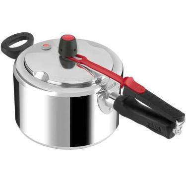 Imagem de Panela De Pressão 3 Litros Clock Original+ Em Alumínio Polido Fechamen