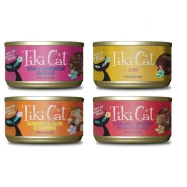 Imagem de kit Degustação Ração Úmida Tiki Cat Grill 4 x 80Gr