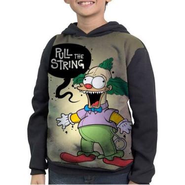 Imagem de Moletom Infantil Palhaço Krusty Os Simpsons - smoke, Preto, 8