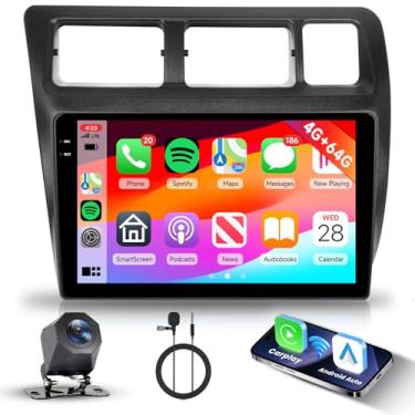 Imagem de Hodozzy Estéreo automotivo 4G + 64G para Toyota Corolla 1991-1997, rádio com tela sensível ao toque IPS Android de 9 polegadas com carplay sem fio e Android Auto, GPS, Double Din, Bluetooth DSP, WiFi