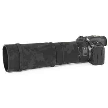 Imagem de CHASING BIRDS O revestimento de lente impermeável camuflagem para Canon RF 100-400 mm F5.6-8 é uma capa protetora de lente USM à prova de chuva (preto sombra, com extensor RF 1,4X e 2X)
