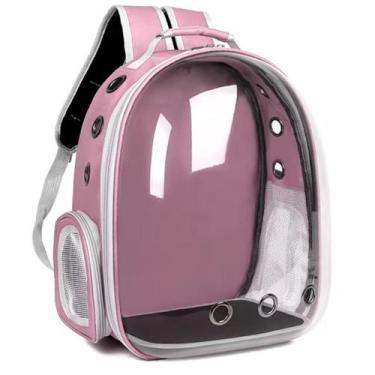 Imagem de Mochila Transporte Pet Visor Cápsula Panorâmico Lovely Vibe, Rosa