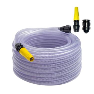 Imagem de MANGUEIRA TRANÇADA CRISTAL DE JARDIM Kit Conexão E Esguicho(50 METROS)