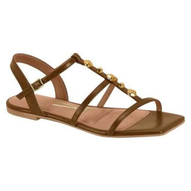Imagem de Sandália Vizzano Rasteira - Feminino, Marrom, 37