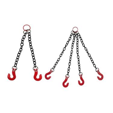Imagem de oshhni Corrente de elevação para carro RC, acessórios para carro RC, decoração, peças de reposição robustas, corrente decorativa de simulação, 2 Ganchos E 4 Ganchos