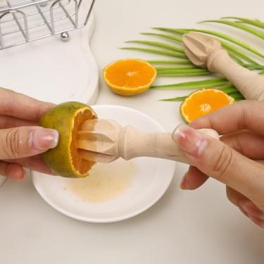 Imagem de 1 peça de espremedor manual de limão com cabo longo, mini espremedor de suco de limão laranja portátil para cozinha doméstica, bar, restaurante, 10 x 3 cm