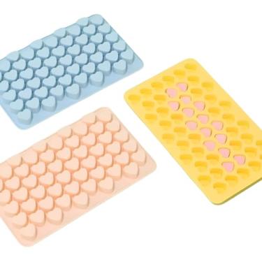 Imagem de Forma Molde Silicone Mini Coração 55 Cavidades Chocolate Jujuba Gummy Sabonete Vela Artesanato Bala Bombom Confeitaria Doce