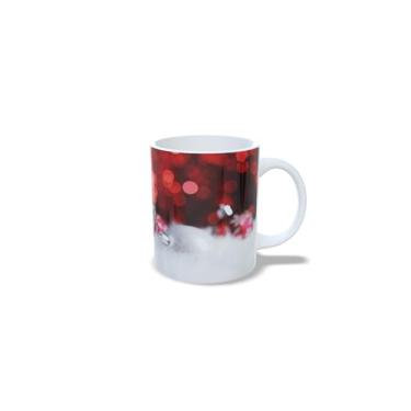 Imagem de Caneca de Cerâmica Branca com Tema de Natal, 325ml, Decoração Natalina com Bolas Douradas e Estrelas (16)