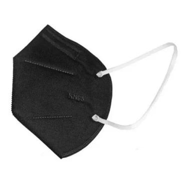 Imagem de 10 Máscara de Proteção com Elástico + Clip Nasal KN95 N95 PFF2 - Preta