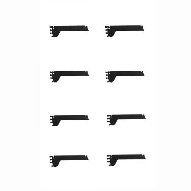 Imagem de Kit 8 Mão Francesa Apoio Para Bandeja 30cm Slg Gôndolas New Plus Preto - Sa Gôndolas