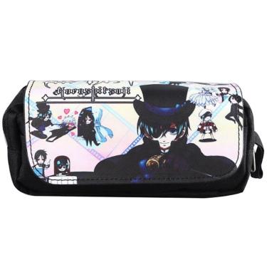 Imagem de Estojo para lápis Black Butlers Cartoon Anime de grande capacidade