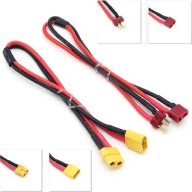 Imagem de Adaptador XT60 Fêmea Para XT60 Macho, Cabo De Extensão 14AWG 30CM Para