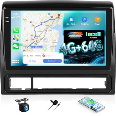 Imagem de Estéreo automotivo Android 4G + 64G para Toyota Tacoma 2005-2015 com carplay sem fio Android Auto 9 polegadas, unidade de substituição de cabeça de tela sensível ao toque, câmera de reserva, WiFi, GPS