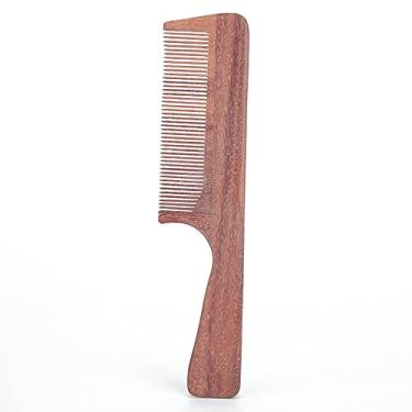 Imagem de Ainoli sândalo fino dentes largos pente de cabelo pente de barba pente de cuidados de penteado (pente de dente fino)