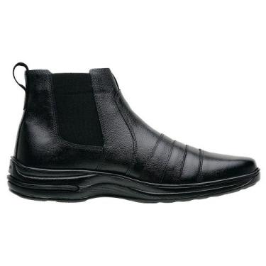Imagem de Bota Social Masculino Couro Confortável Resistente Ideal para Trabalho