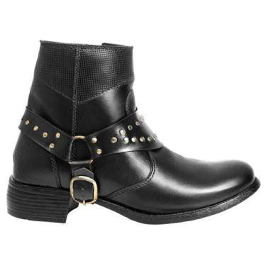 Imagem de Botinha Coturno Feminina Macia Confortável Estilo Country Rodeio Calce