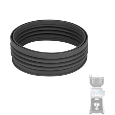 Imagem de watchget Funil de fole de silicone compatível com máquina de barista Breville acessórios de limpeza de moedor de café de dose única reduzem a retenção de moagem de café, cinza