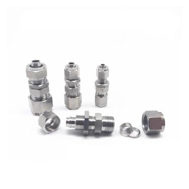 Imagem de ROUPWKWO 1 peça de manga de cartão de torção rápida de aço inoxidável 304, mangueira de poliuretano para tubo rígido através da junta tipo placa (8 mm x 8 mm)