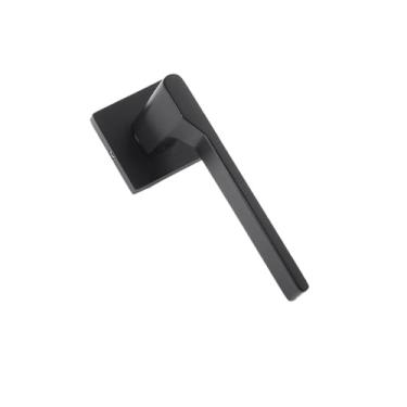 Imagem de Fechadura de porta silenciosa interna para uso doméstico, fechadura dividida, quarto, cozinha, maçaneta de madeira (preto fosco)