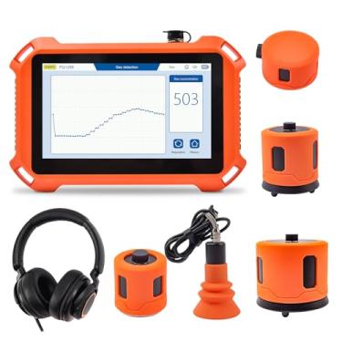 Imagem de PQWT Detector de vazamento PQ125E com 5 sensores, profundidade de 8 m, aponta vazamentos para 10 cm, para detecção de vazamento de tubulação interna/externa e parede