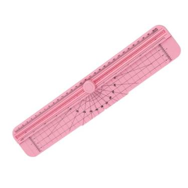 Imagem de Cortador de papel, cortador de papel guilhotina tamanho A4 com proteção de segurança automática para cupom, papel artesanal e fotos (cor: azul) (rosa)