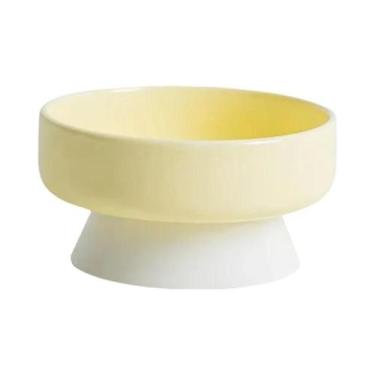 Imagem de Tigela De Cerâmica Protetora Para Gatos Com Boca Oblíqua Para Comida E