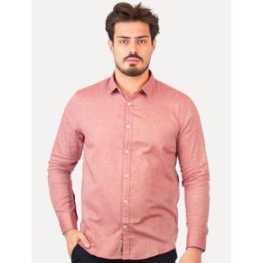 Imagem de Camisa Original Penguin Masculina Regular Oxford Vermelho Mescla-Masculino