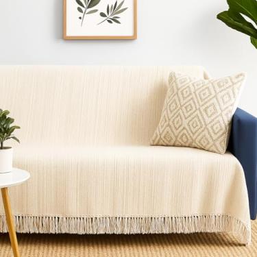Imagem de Manta Para Sofá 100% Algodão 2,40x1,80mts Acabamento Premium (Cru)