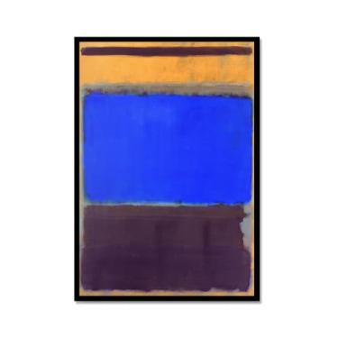 Imagem de Pôster de arte de parede vintage Mark Rothko arte moderna abstrata blocos de cores minimalistas pintura em tela impressão sala de estar decoração de casa (SKU22,8x30,5 cm = (20 x 30 cm), moldura de