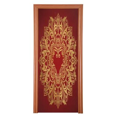 Imagem de ATTX Capa de porta da frente mandala coração dos namorados - decoração de férias de tecido elástico lavável para festas, casa, decoração de porta da frente, 36 x 98 polegadas (35)