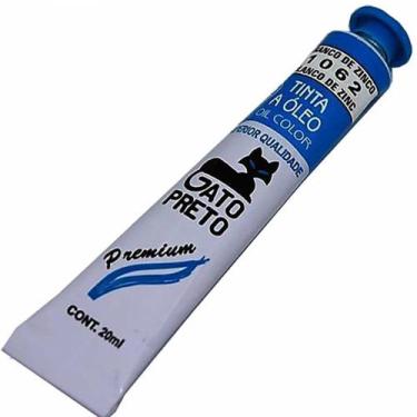 Imagem de Tinta Óleo Gato Preto Branco Zinco Pequeno 20ml