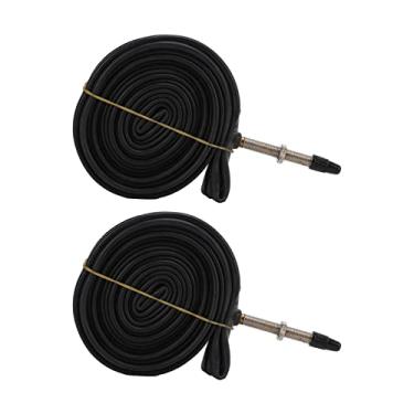 Imagem de SPYMINNPOO Tubo Interno de Bicicleta Durável 700x23C Com 2 Alavancas de Pneu para Bicicletas de Montanha e de Estrada Válvula Presta de Borracha Butílica 2 Pacotes (700X23C boca francesa 60)