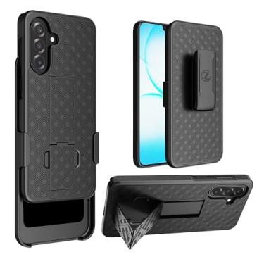 Imagem de ZASE Compatível com Samsung Galaxy A17 5G coldre clipe de cinto capa protetora resistente super fina capa protetora Armor Defender clipe forte suporte para Galaxy A17 (capa combo coldre preto)