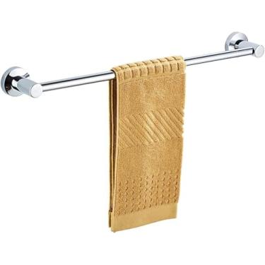 Imagem de HHHJQFAAT Toalheiro Suporte de toalha de banho, toalheiro, suporte de aço inoxidável SUS 304 de 61 cm, prateleira de banheiro prata única com barra de toalha, montagem na parede, acessórios de