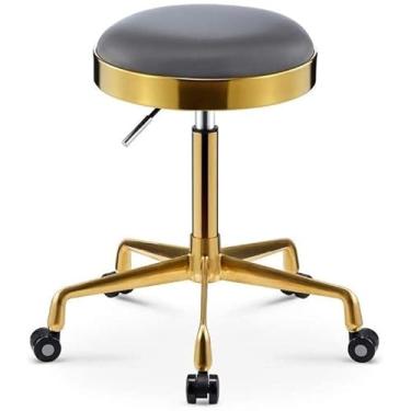 Imagem de Banquetas de rolamento com rodas Banqueta resistente Beau, banco de elevação giratório, banco de trabalho, banco de polia, banco de bar, banquinho de bar minimalista moderno, cadeira giratória para