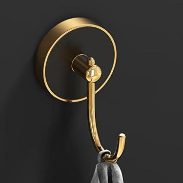 Imagem de HHHJQFAAT Toalheiro de alta qualidade dourado preto, prateleira dobrável para banheiro, barra de toalha, suporte de papel higiênico, ganchos de roupão, kit de acessórios de banheiro banheiro (cor