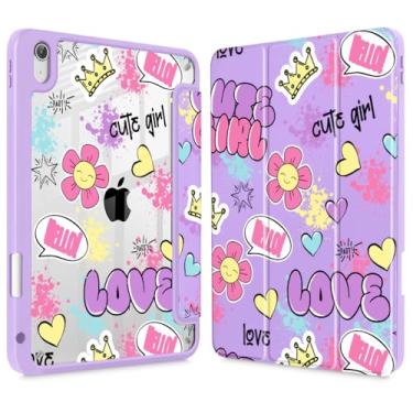 Imagem de May Chen Capa para iPad Air 11 (M3 2025 / M2 2024) 7º 6º, iPad Air 4 e 5 de 10,9 polegadas, 5º 4º (2022/2020), [Suporte de caneta] Capa traseira com suporte triplo para despertar/hibernar com proteção