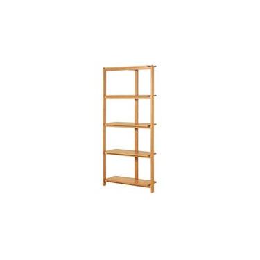 Imagem de Estante de Madeira para Sala Piccolo - Nozes - Meu Móvel de Madeira Marrom