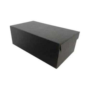 Imagem de Caixa de Papelão 33x19x12cm Sapato Organizador 100 Unidades Cor:Preto 