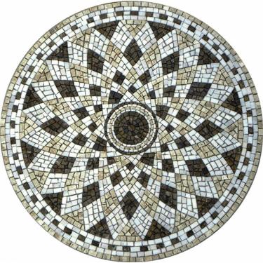 Imagem de Piso Em Mosaico Romano Semente De Girassol I Tamanho 80cm
