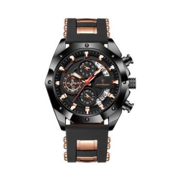 Imagem de Relógio Masculino À Prova d'Água Com Cronógrafo Luminoso, Pulseira De 