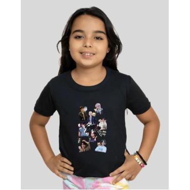 Imagem de Camiseta Infantil Banda Stray Kids Camisa K-pop - MB Sports, Preto, 08
