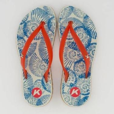 Imagem de Chinelo Kenner Ibiza Pro Spiral Feminino Branco e Vermelho-Feminino