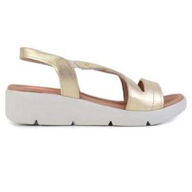 Imagem de Sandália Feminina Usaflex Ouro Light Dourada - AL43-Feminino
