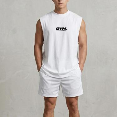 Imagem de Regata Oversized Cavada Over Regata Masculina GYM 100 Algodão Estilo Machão Academia-Unissex