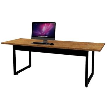 Imagem de Mesa Estilo Industrial 190x80 Para Escritório Reunião Direção Base De 