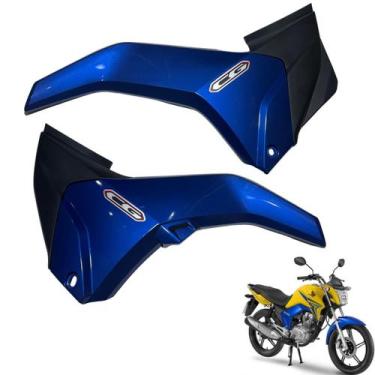 Imagem de Tampa Lateral Cg Titan 150 Modelo 2014 2015 Par Carenagem Lateral Lado