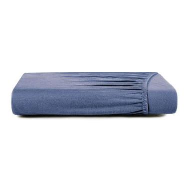 Imagem de Lençol com Elástico Casal Altenburg Cetim 300 Fios Azul